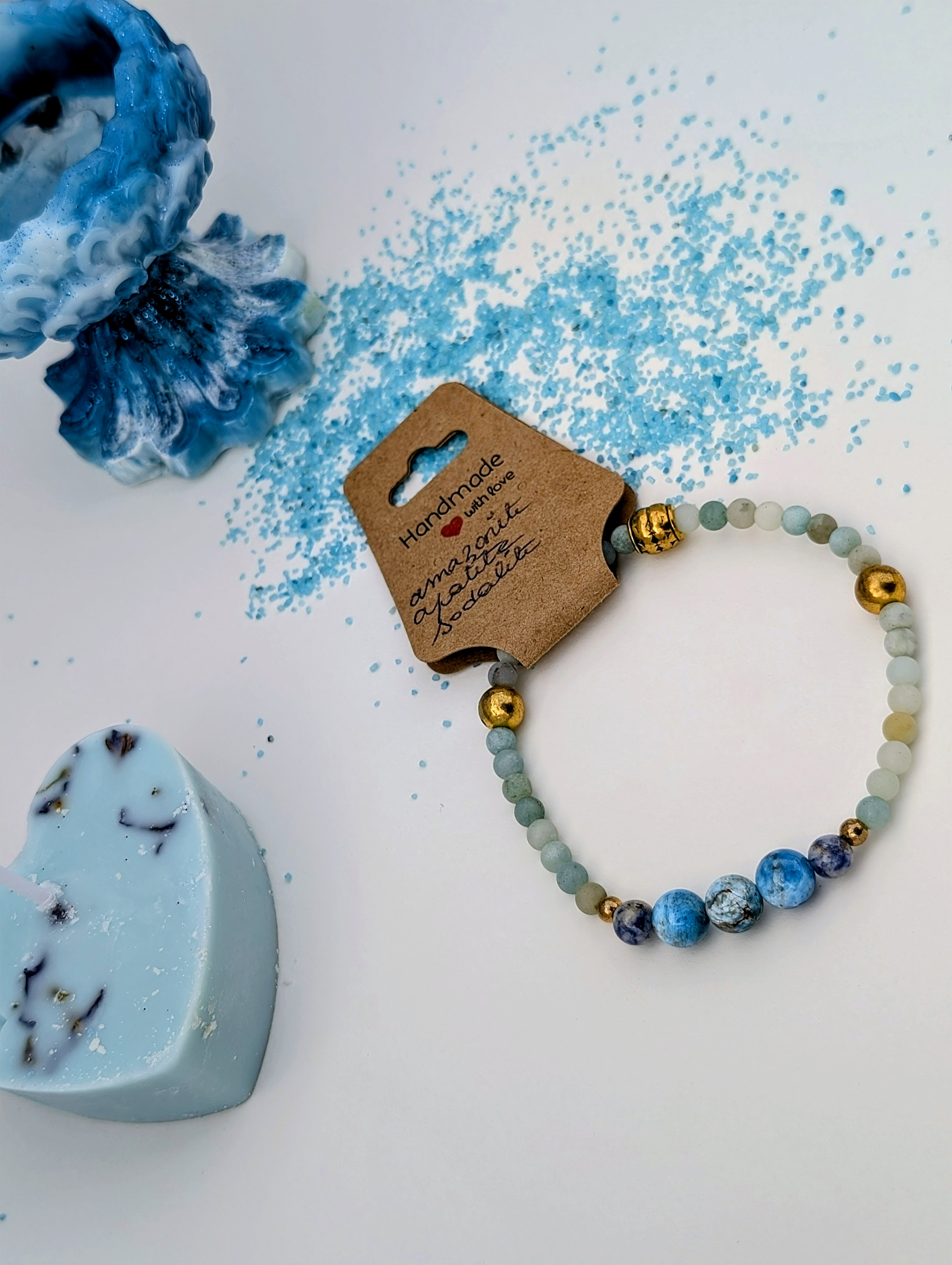 Bracelet apatite bleue