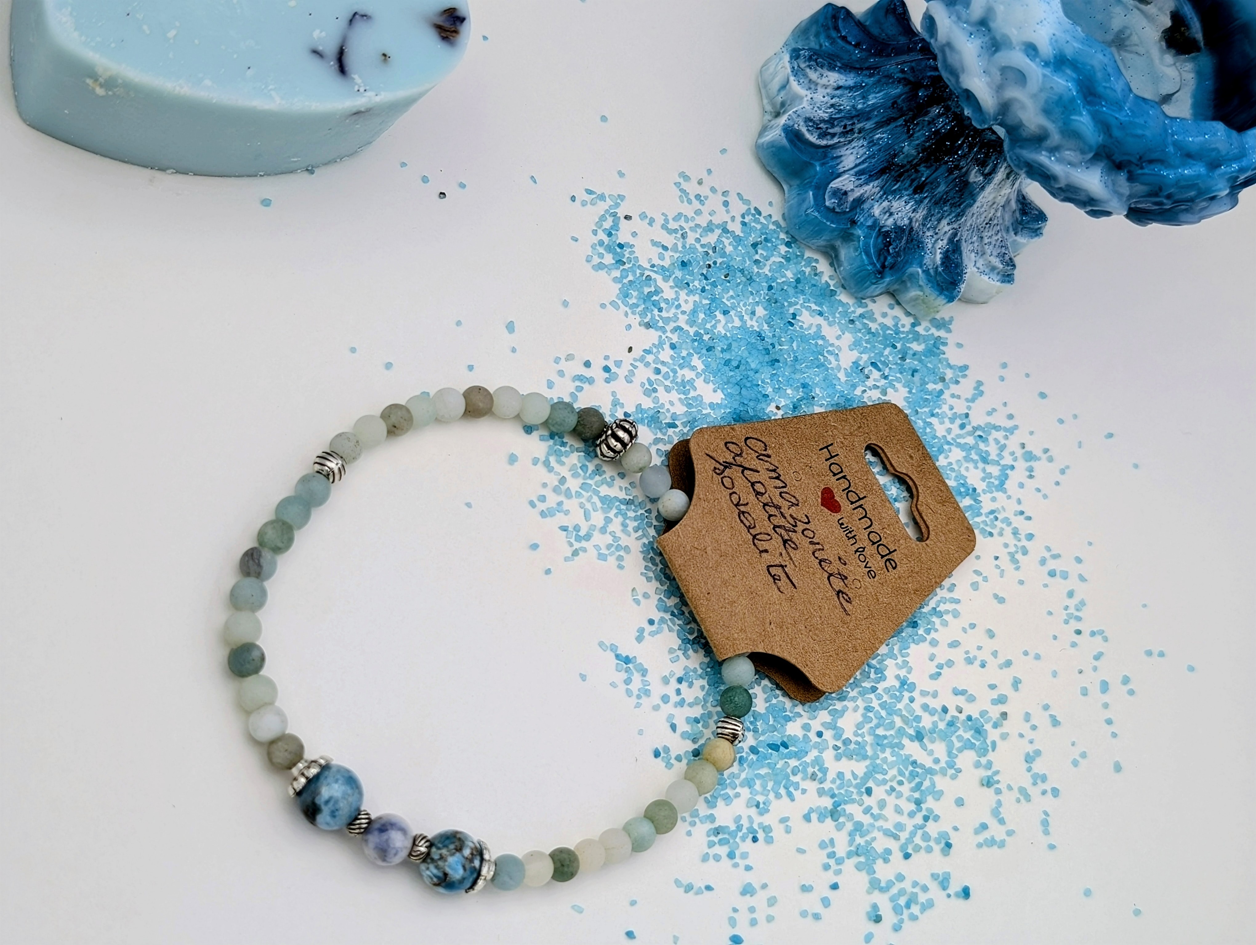 Bracelet apatite bleue