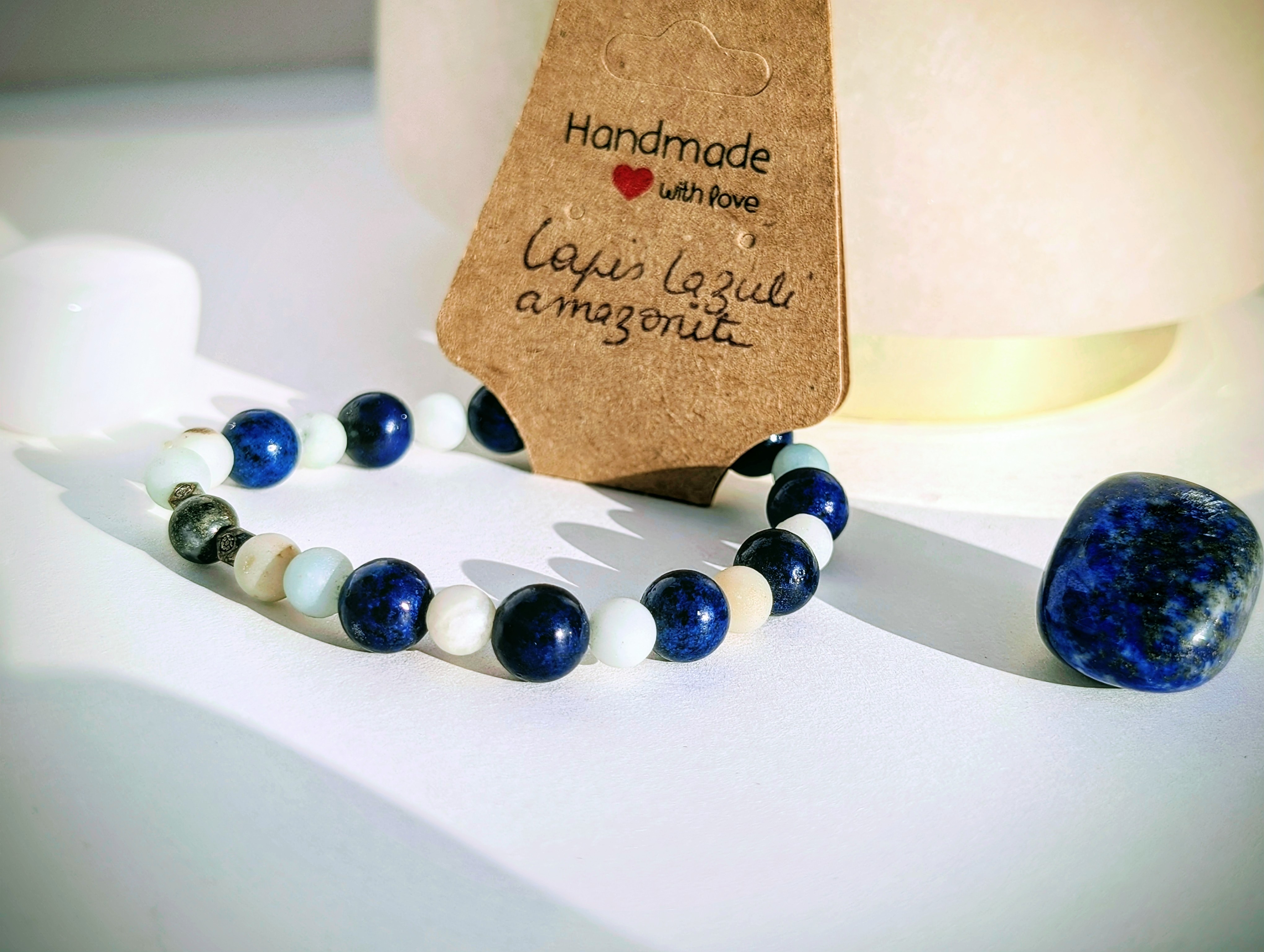 Bracelet lapis lazuli - détail