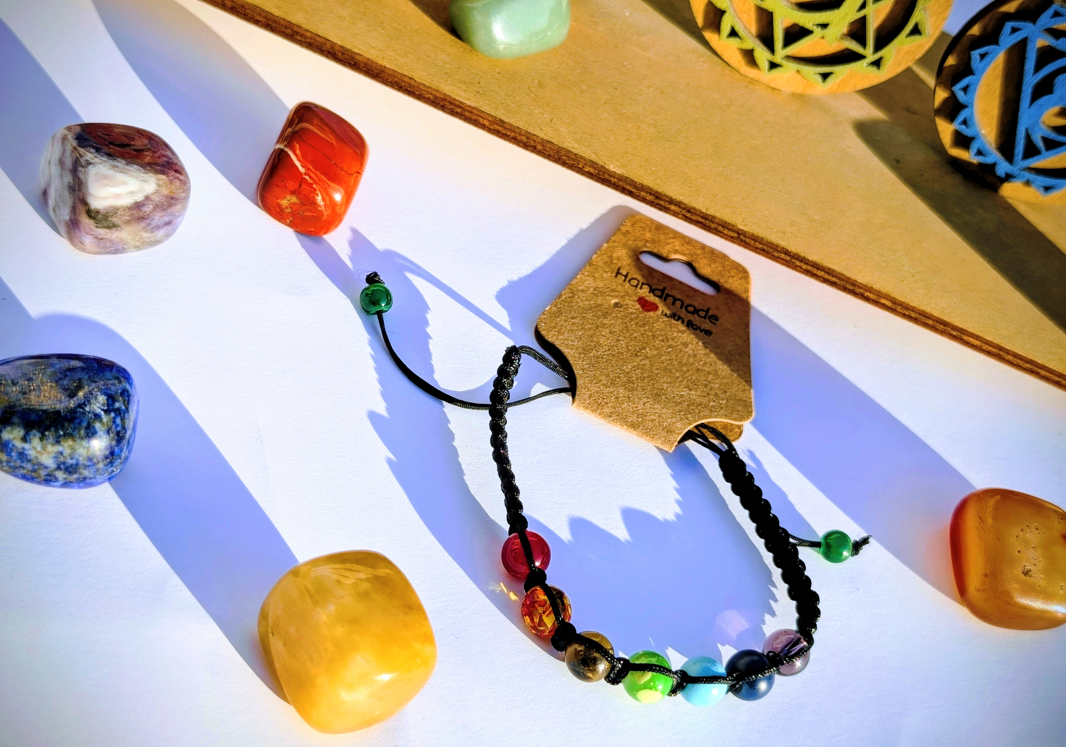 Bracelet en macramé, 7 chakras