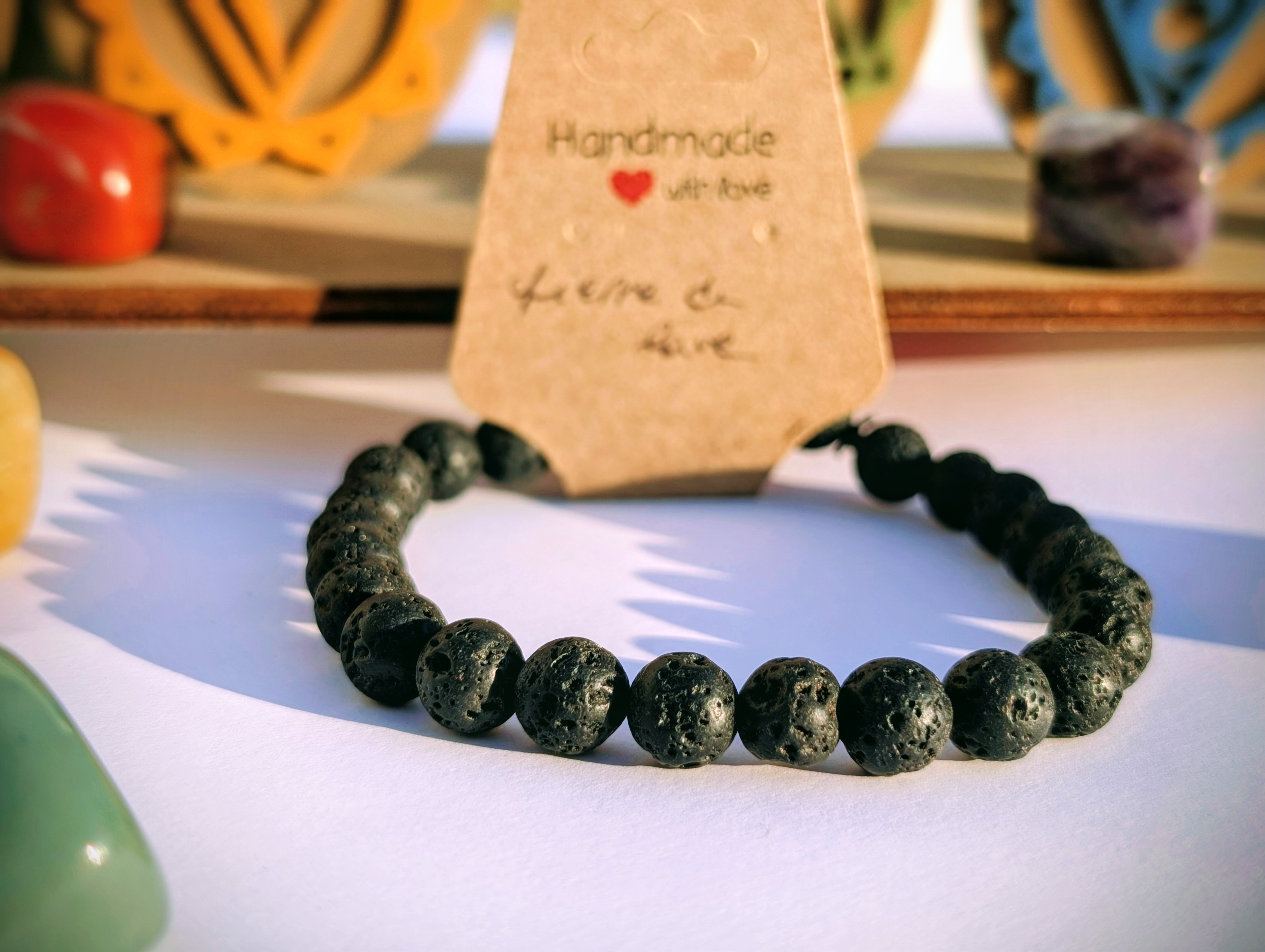 Bracelet pierre de lave - détail